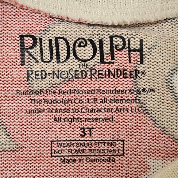 Rudolph the Red-Nosed Reindeer 3-Piece Pajamas + Robe Set Size 3T - Picture 8 of 10